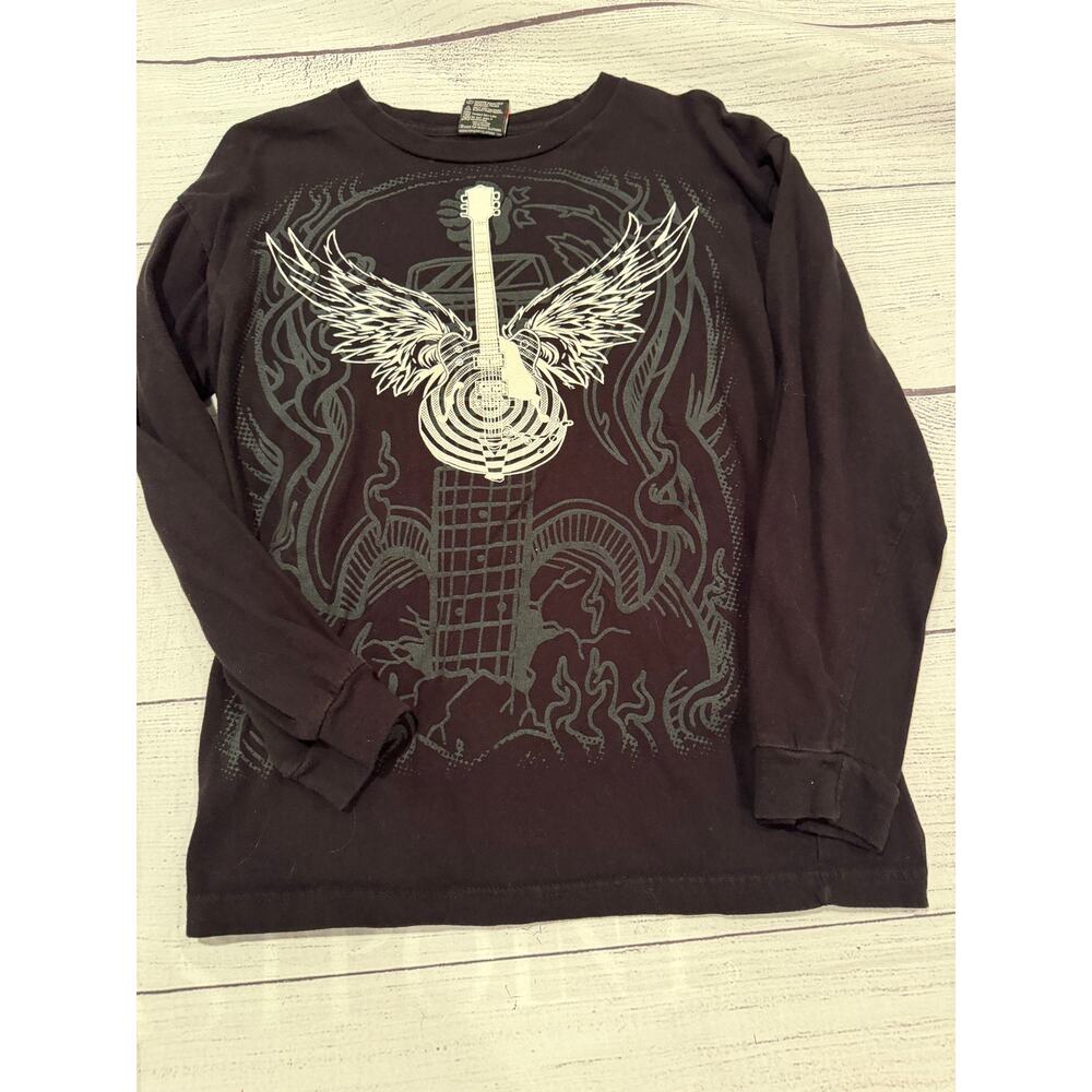 Top Heavy Y2K Grunge Guitar Long Sleeve Shirt Size XL (Believe kids)